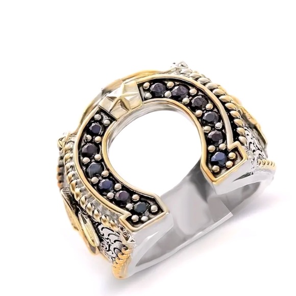 MENS HORSESHOE RING - Picture 7 of 13